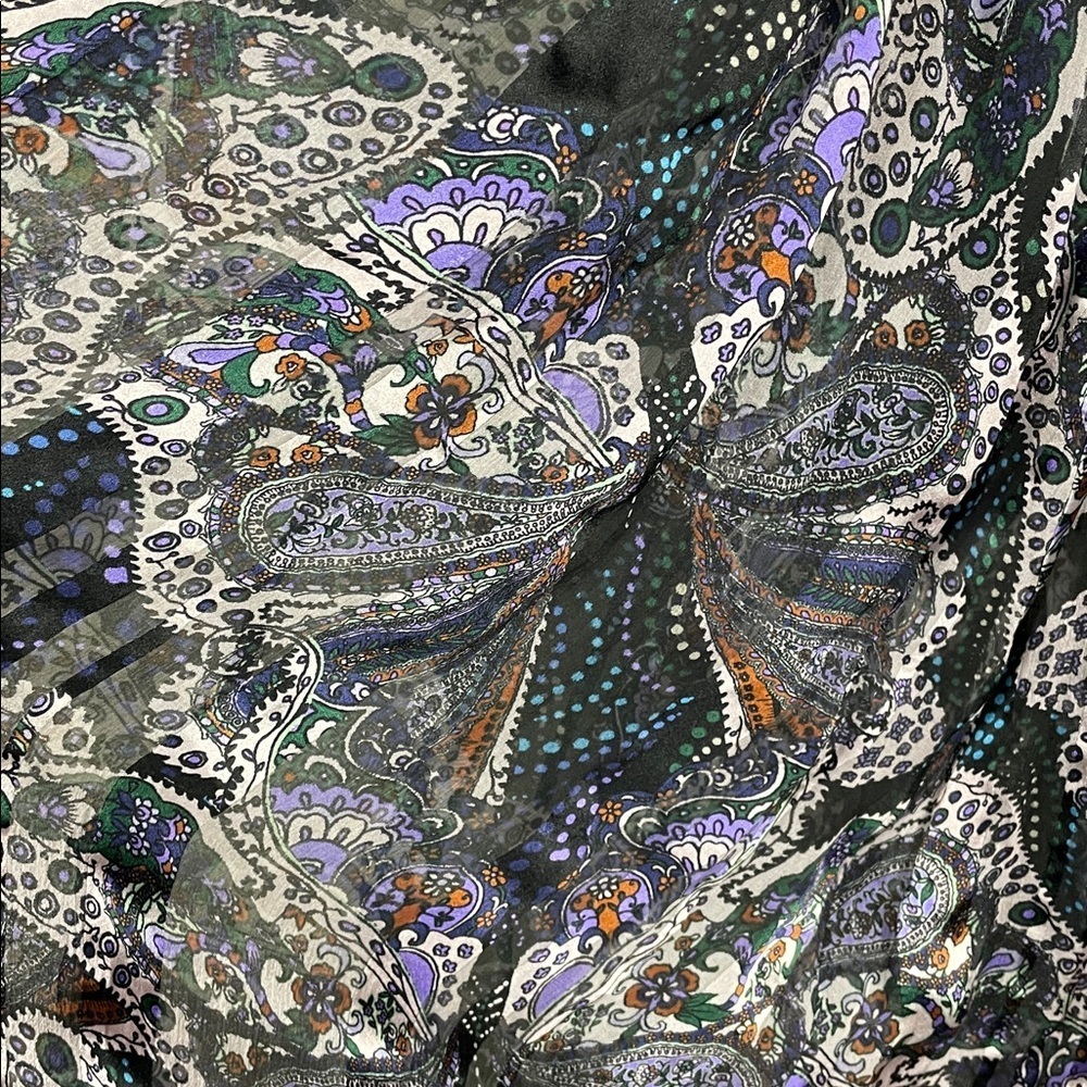 NWT Etro Runway Silk Paisley Deep V Maxi Dress Gown Sz 40 - Picture 14 of 16